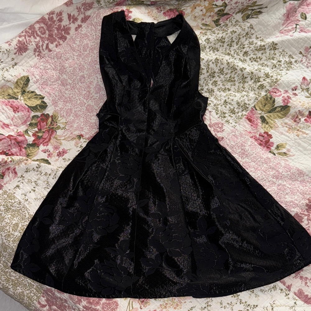 Topshop Black Textured Dress